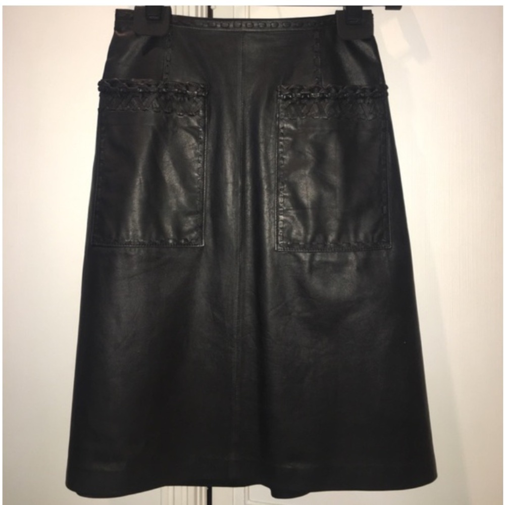 NWT Elie Tahari leather skirt